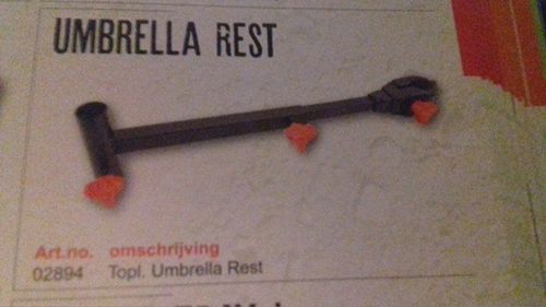 Top Level Umbrella Rest schanierbaar