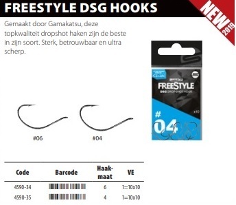 Freestyle DSG Hook #06 10 stuks