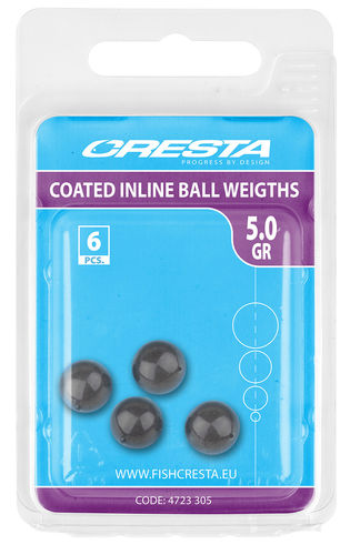 Cresta Coated Inline Ball Weights 1,0 gram 6 pcs