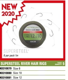 Korum Supersteel River Hair Rigs size 8