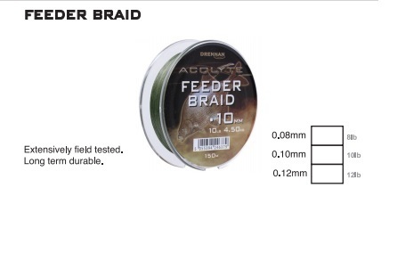 Drennan acolite feeder braid 0,12 mm 5,44 kilo
