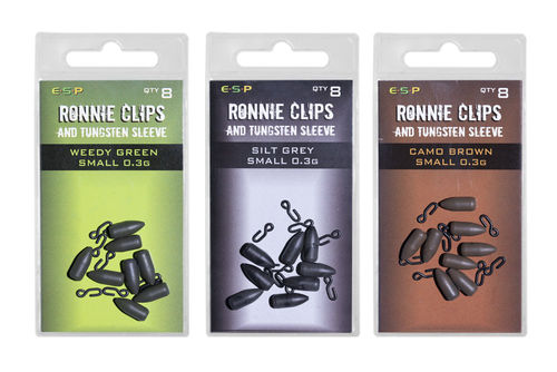 ESP Ronnie Clips and tungsten sleeve Camo Brown  Large o,6gr