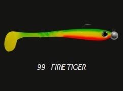 Delalande Zand Shad Montée - 8cm - 3gr Fire tiger